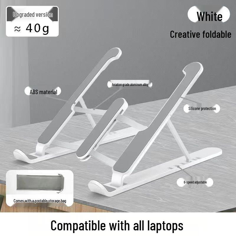 Adjustable Folding Laptop Stand & Cooling Riser for Tablets