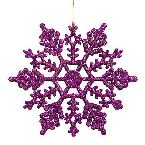 6/12pcs Simulation Snowflakes Christmas Tree Hanging Ornament Christmas Fake Snowflakes Winter Party Navidad New Year Decoration