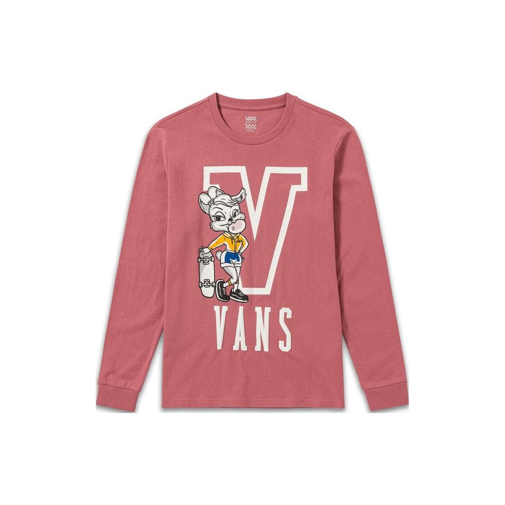 Vans SS23 Casual Round Neck Printed T-shirt Women Tops Princess-Red VN0008YWBQU