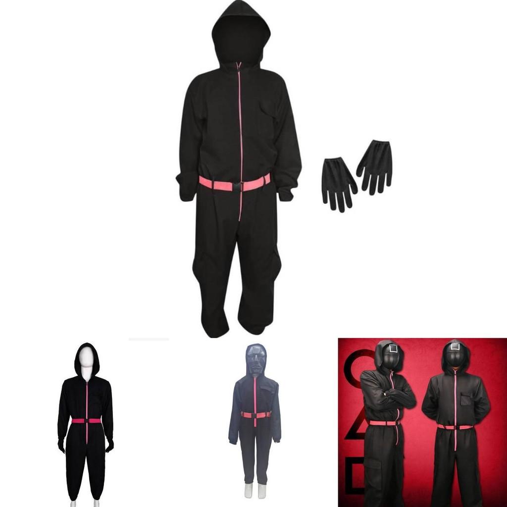 Squid Game Cosplay Jumpsuit For Children Featuring Nylon Blend Material