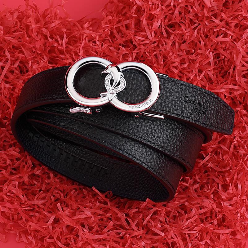 Women's Top Grain Leather Automatic Buckle Belt