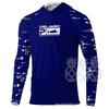 Mens UV Protection Long Sleeve Hooded Fishing Shirt Breathable Quick Dry Outdoor Sports Top Hiking Camping