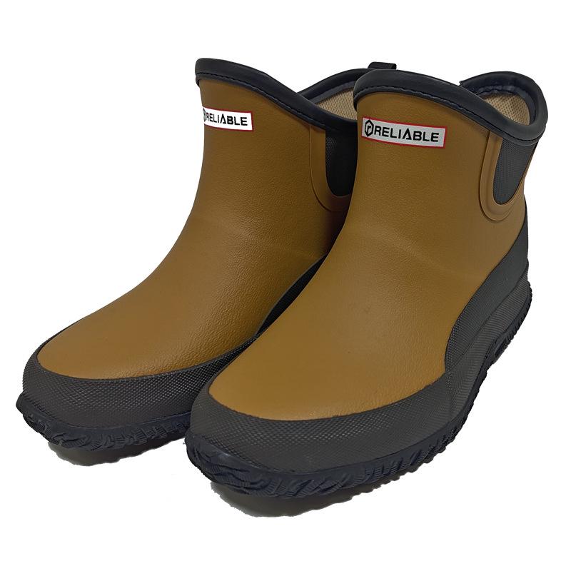 Bottes de pluie légères: Bottines courtes, Chaussures décontractées de pêche, Styles étudiants