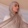 Keffiyeh Hijab Print Chiffon Scarf Sunscreen Dust Scarf Headscarf