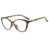 Unisex Cat Eye Anti-Blue Light Glasses: Large Retro European Style Frame with Face-Shaping Plain Mirror
