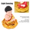 Buddha Ornament Solar Powered Light Energy Sensing Auto Nod Buddha Decoration for Home Car
