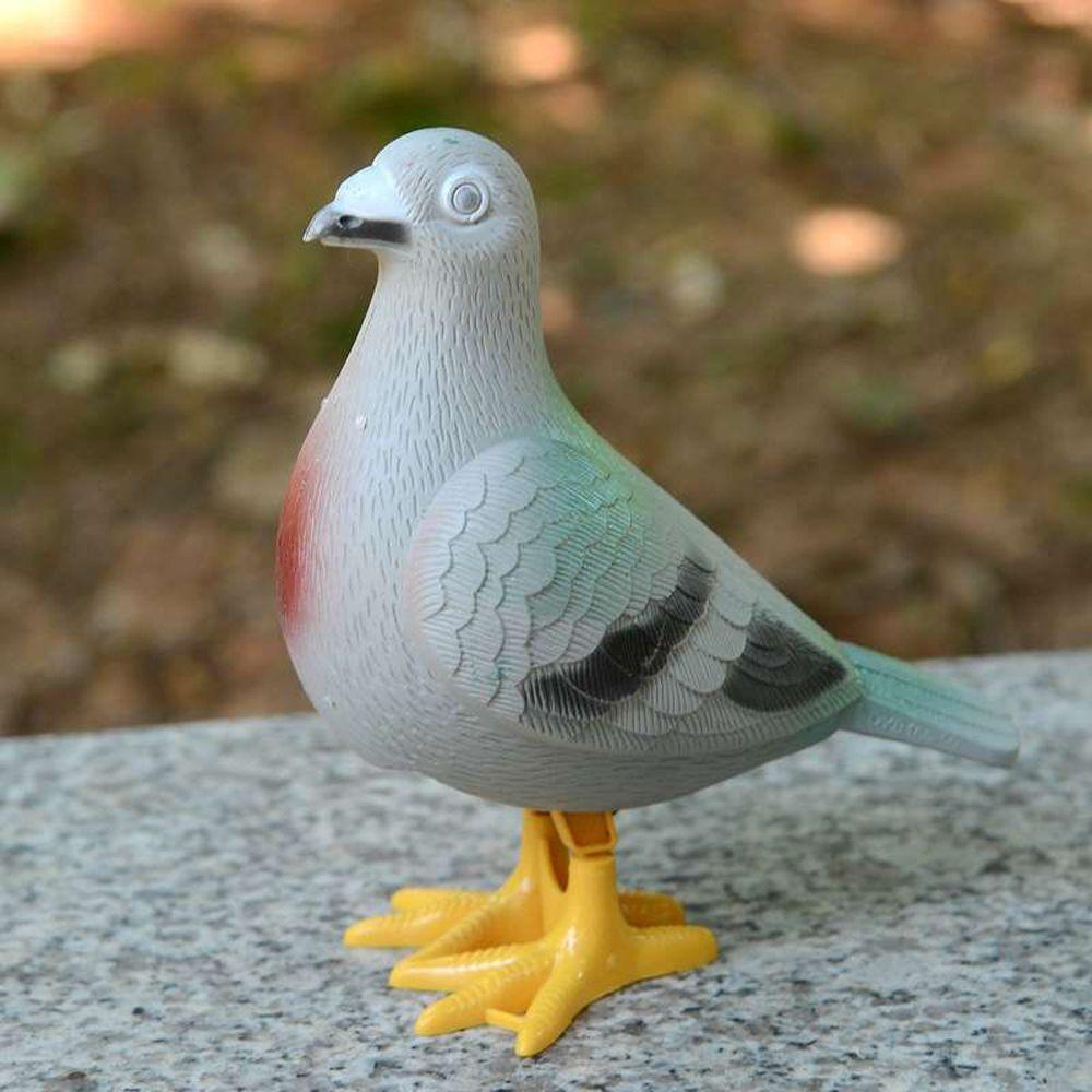 Kunststoff Dekoration Tier Modell Taube Uhrwerk Spielzeug Künstliche Feder Figur Aufziehspielzeug