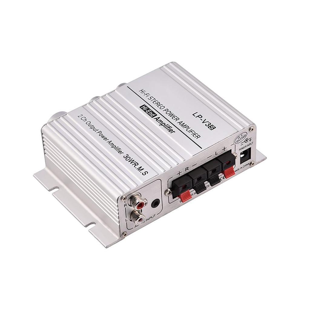 2 Channel HiFi Stereo Auto Car   Power Amplifier Digital Amp Silver