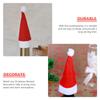 25Pcs Mini Christmas Hat Knife Fork Sleeve Wine Bottle Cover Silverware Holder Festive Table Decoration Holiday Party Supply