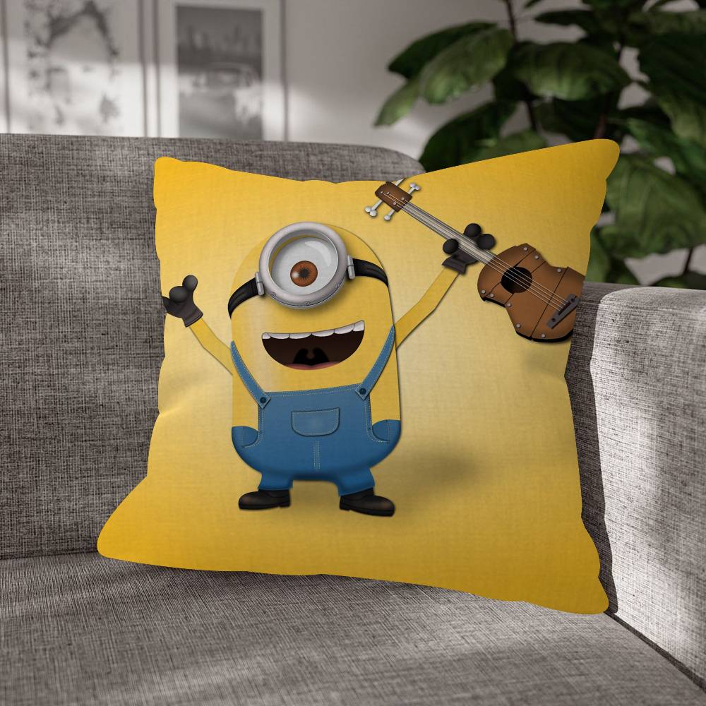 Cartoon MMinions Cute Funny Pillow Cover Soft Decor Throw Pillow Case xcm Couch Home Decor for Living Room Sofa Party Gift