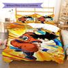 Biancheria da letto con motivo Son Goku, Set piumone Copripiumone Federa Regalo di compleanno per la casa (1 * copripiumino + 2 * federa, senza nucleo)