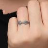 Adjustable Vintage Vajra Ring Men Women Retro Minimalist Open Band Plated Jewelry