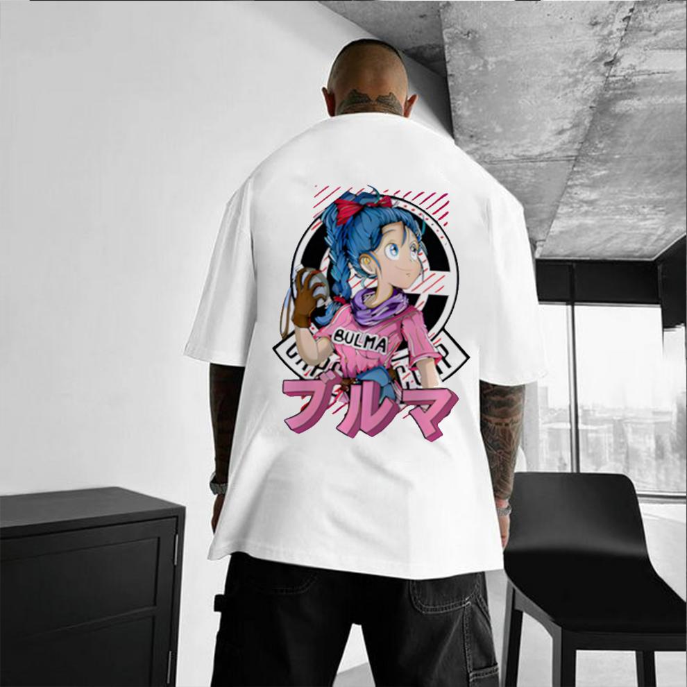 Anime Dragon Ball Bulma Grafická Trička Oversized Pánské Oblečení Léto 2025 Ležérní Dámská Trička s Krátkým Rukávem Streetwear Vrcholy Y2k