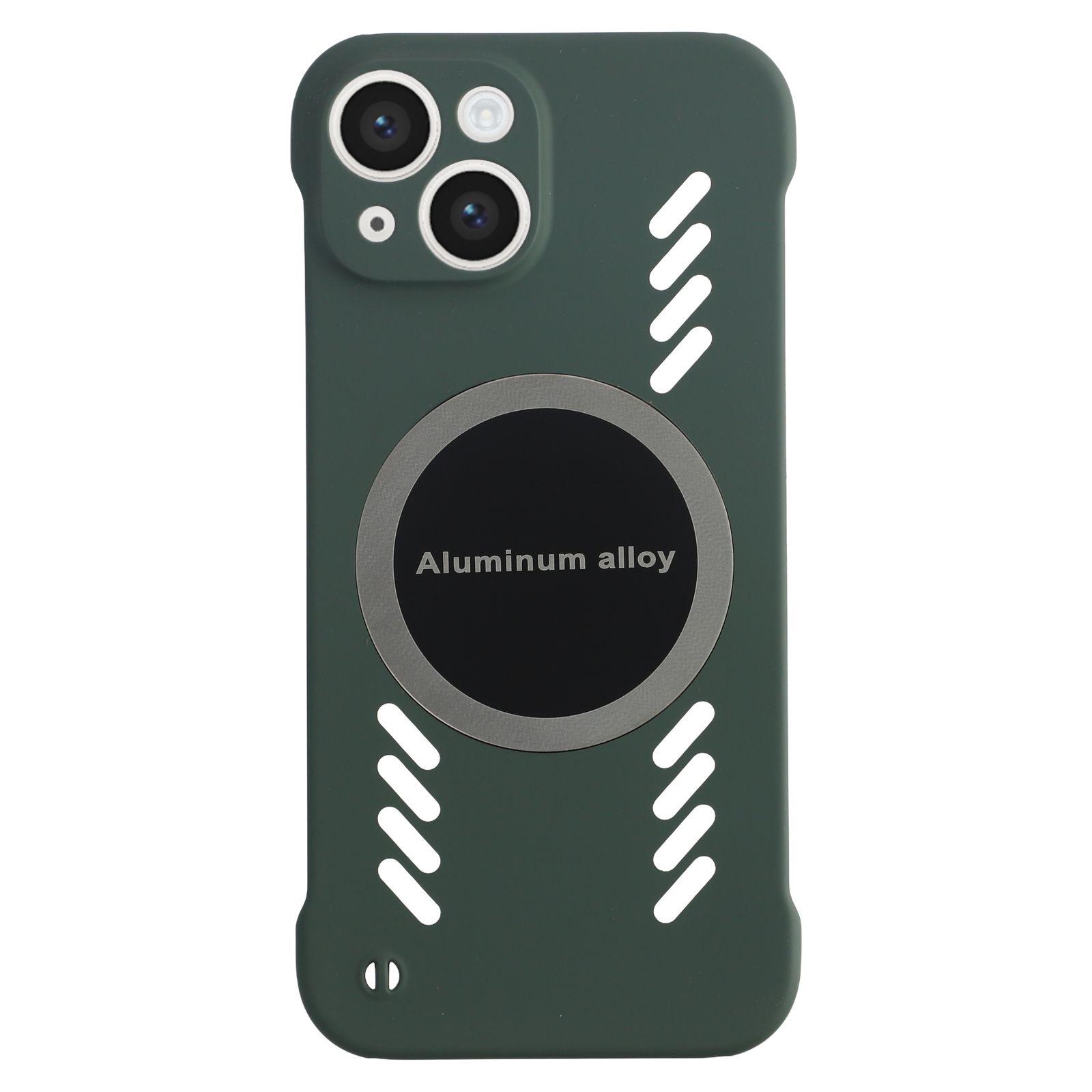 

For iPhone 14 Case Hard PC Frameless Heat Dissipation Phone Cover Green