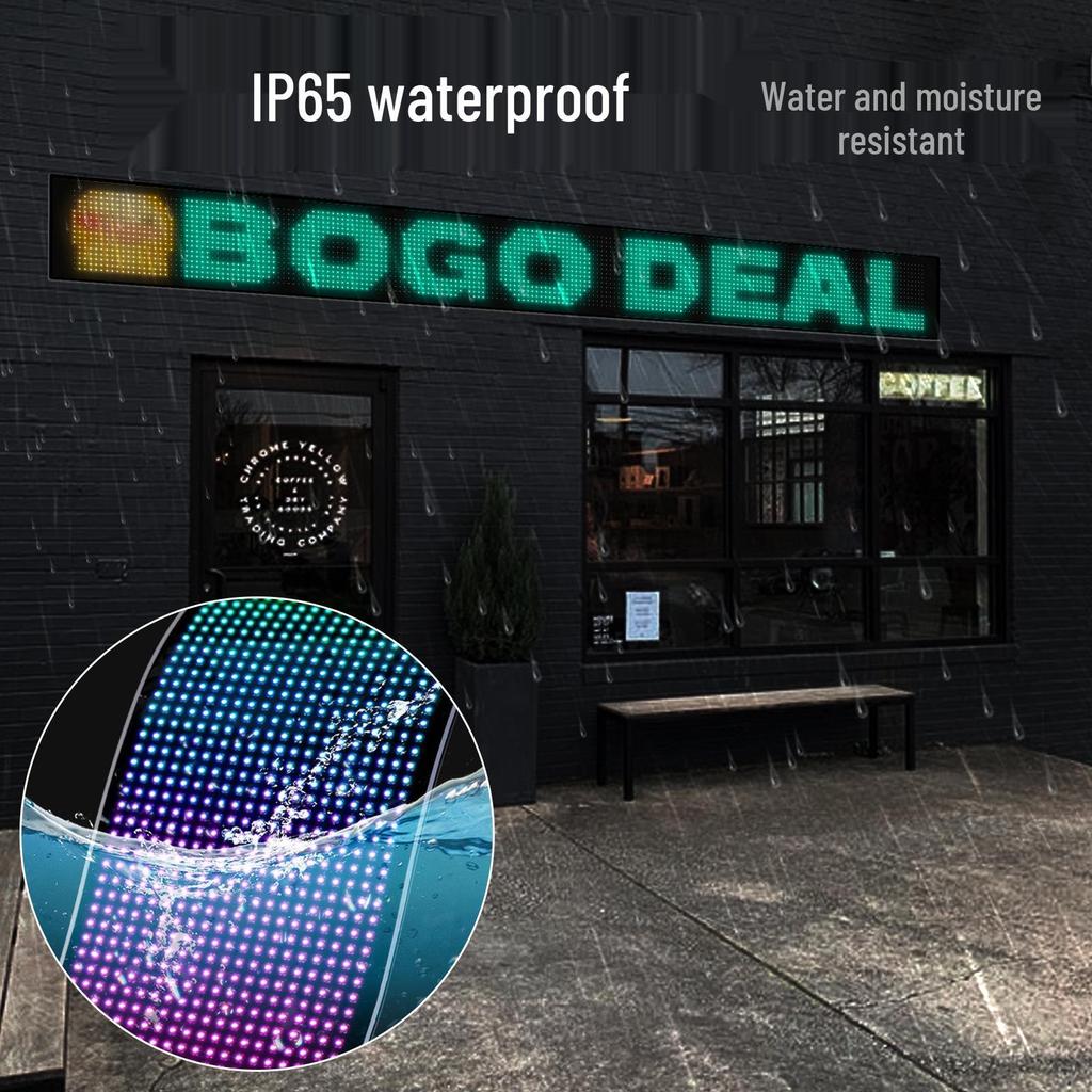 Bluetooth Controlled LED HD Flexible Advertising Display for Shopfronts