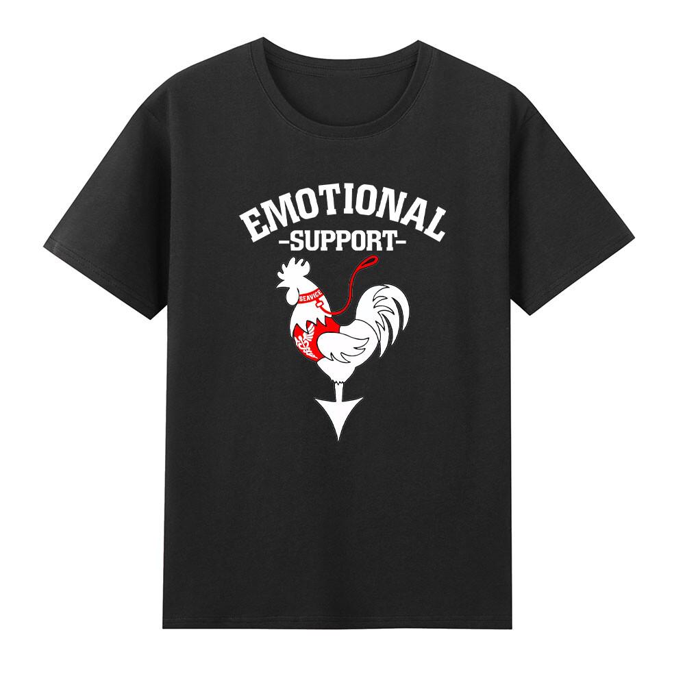 Chicken Emotional Support Cock Funny Irony Chicken Animal TShirt S