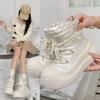 Ugly Cute Big Head Platform Snow Boots Women's 2025 New Winter Velvet Thermal Cotton Shoes Fashionable Versatile White Short Boots