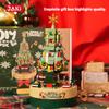Jaki Christmas Music Box Desktop Ornament Building Blocks Tree Model Assembly Toy Children'S Holiday Toy Gift
