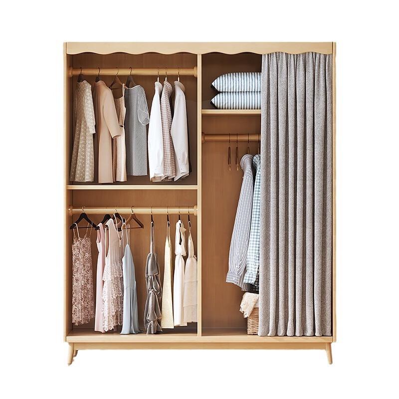 Yumei Era Minimalist Fabric Curtain Wardrobe