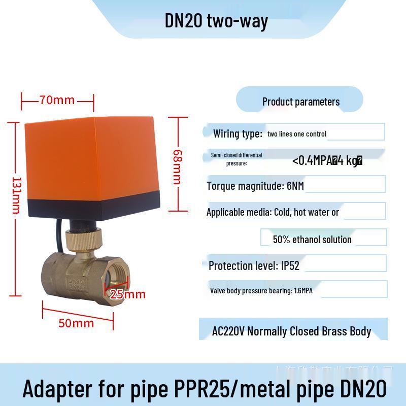 Zweiwege Messing Elektromagnetisches Solar-HVAC-Ventil: Temperaturregelung, Normalerweise offen/geschlossen, Zwei-/Draht-Kugelhahn.