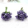 12 STK/Parti Kunstig Blomst Små Bær Pollenbærer Stilk av Ståltråd/Bryllupsblader DIY Krans Roser Kunstig Blomst