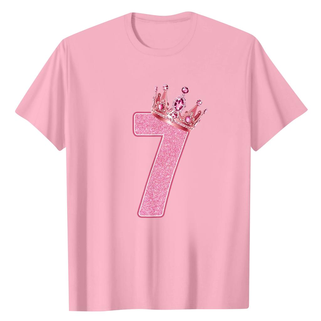 Ladies' Digital Printed Casual Round Neck Short Sleeved Top