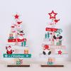 English Letters Wooden Board Tree Christmas Decoration Lovely Xmas Desktop Ornament