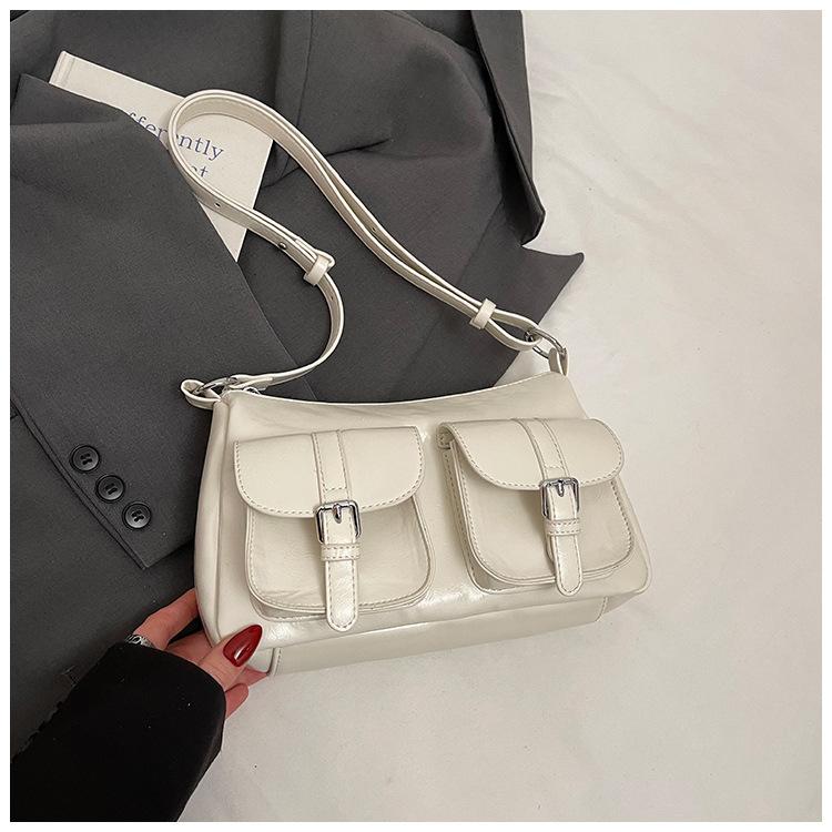 

Premium bag women s 2025 spring and summer new casual messenger women s bag retro versatile niche design shoulder bag белый