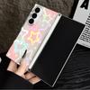 Magnetic Auto Adsorption Clear Phone Case For Samsung Galaxy Z Fold 7 6 5 Fold7 Fold6 Fold5 5G Stars Pattern Hard PC Back Cover