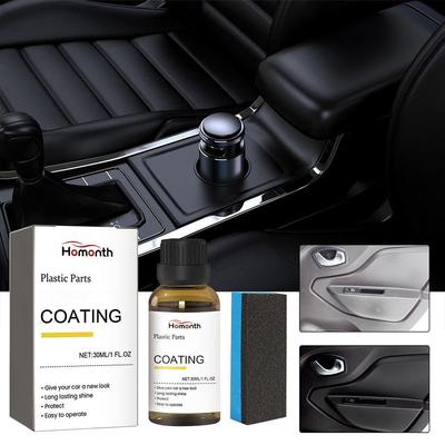 30ml Car Refurbishing Agent Plastic Refurbished Plating Agent Coating Crystal Auto Renovated Coating Panel Supplies Wax Int E9X0