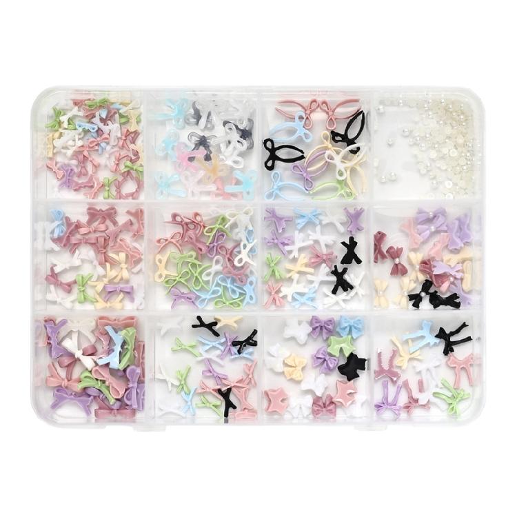 

1 Box Heart Bows Nails Charms,Resin Nail Rhinestones DIY Manicure Nail Art Decorations for DIY Crafting Jewelry Making
