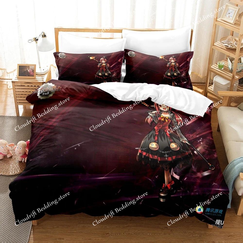 Fashion 3d Print Game Dunge Fighter Female Magician Bedding Set Single Double King Bed Set Children's Bedroom Duvet Cover Set