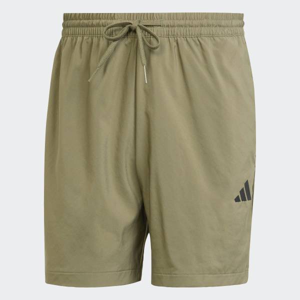 Adidas Unisex Essentials Small Logo Chelsea Shorts Daily Woven Shorts Khaki