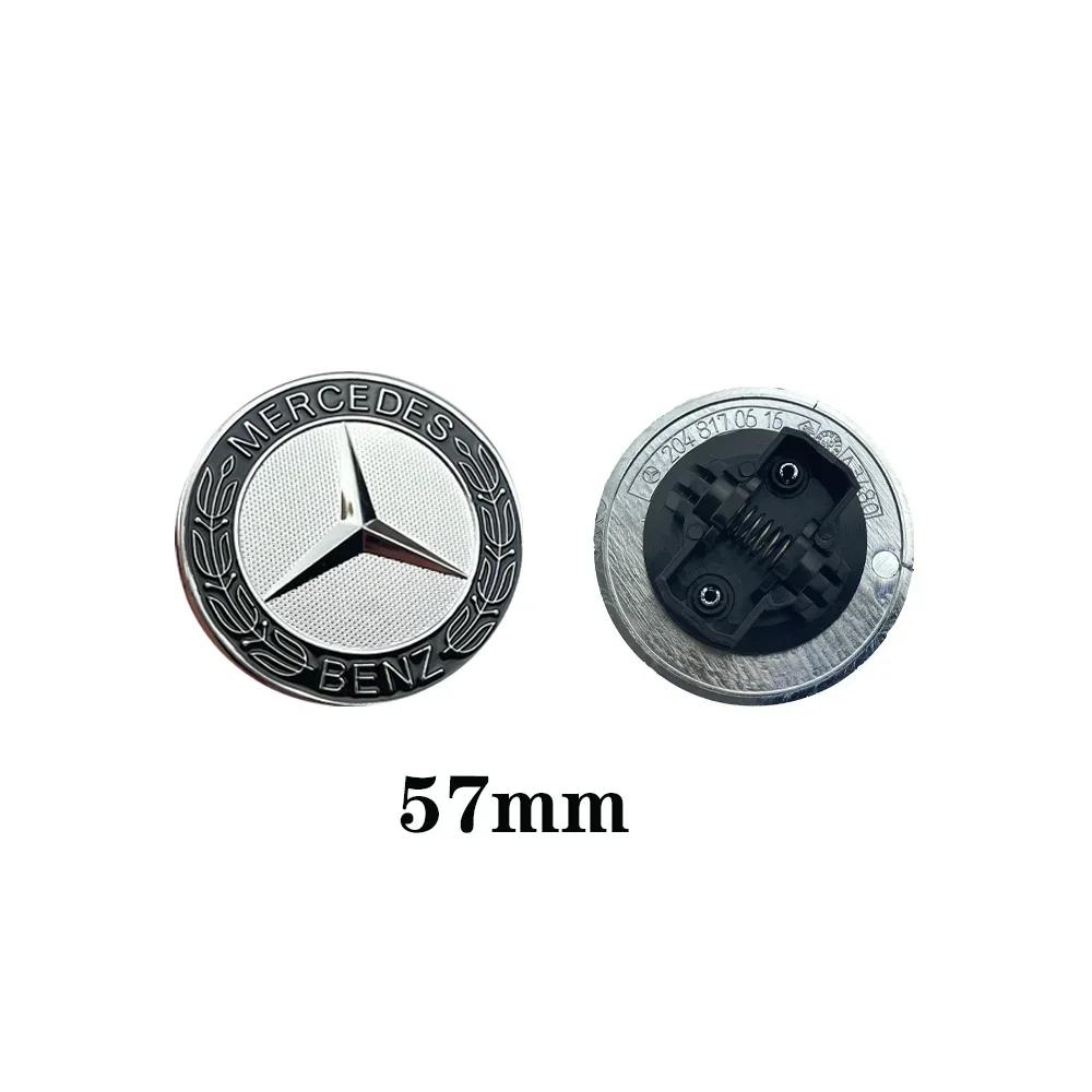 

Car Sticker 57mm Front Hood Emblem Matte Black Flat Laurel Wreath Badge For Mercedes Benz AMG W205 W213 A0008171701