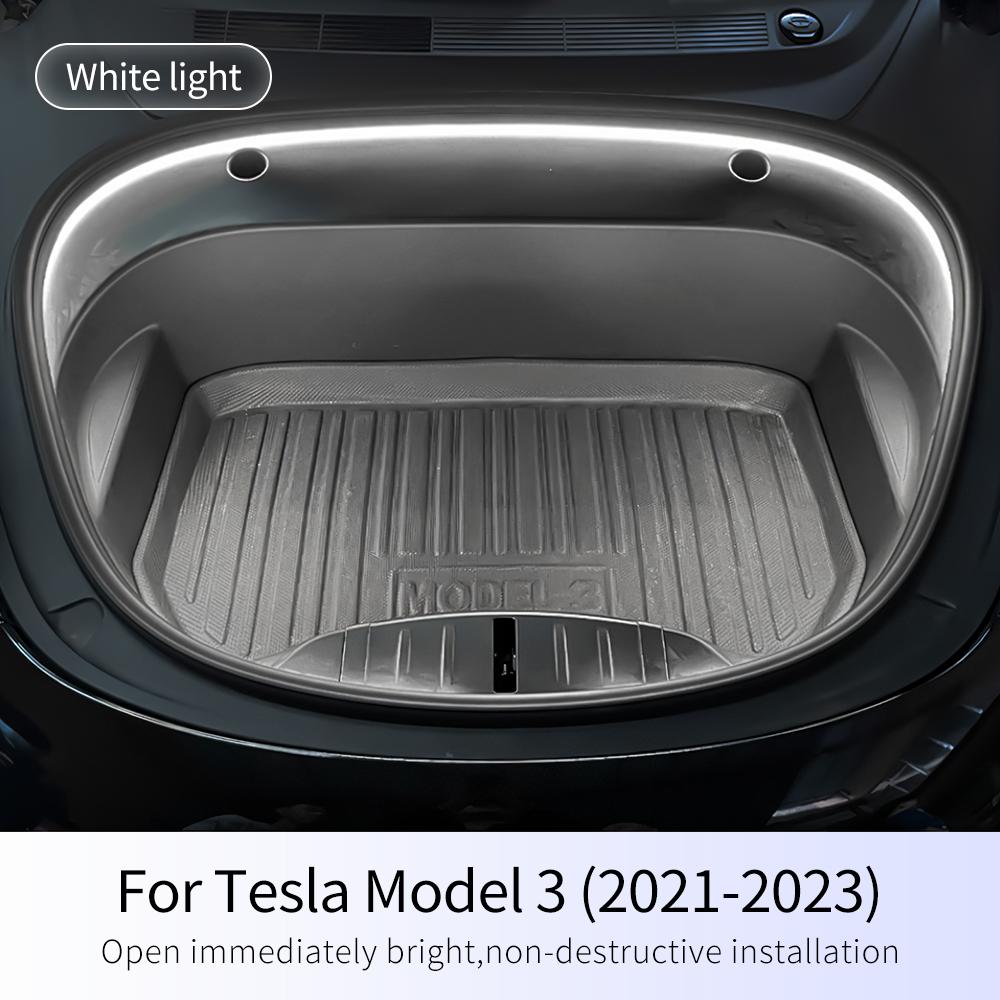 2.4M LED Car Front Trunk Light Strip Easy Tall Modified Lighting for Tesla Model 3 Y Waterproof Neon Lamp Front Trunk LED