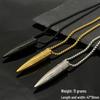 European Bestseller: Stainless Steel Bullet Pendant Necklace for Men