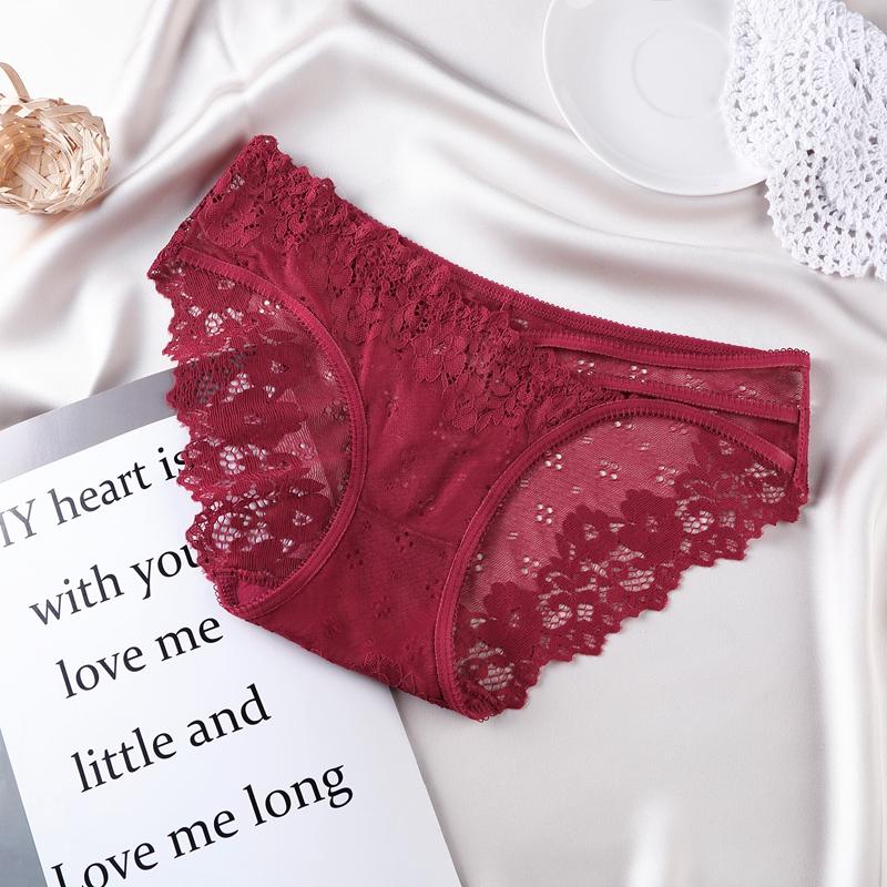 Chiloți Femei Dantela Florală Slip fermecător Lenjerie Lenjerie de corp Femei Frumusețe Pantaloni de șold Bragas Tanga