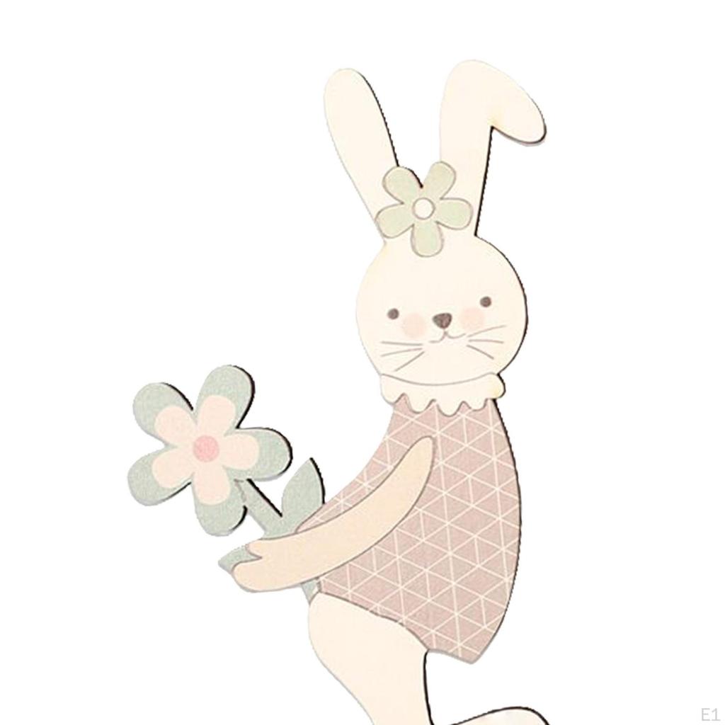 Adorable Easter Bunny Wooden Table Decor with Stable Base - Lightweight and Charming