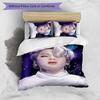 BTS Korean Members Printed 3PCS Bedding Set Soft Breathable Duvet Cover Pillowcases Set Washable Bedroom Decor Home Gift
