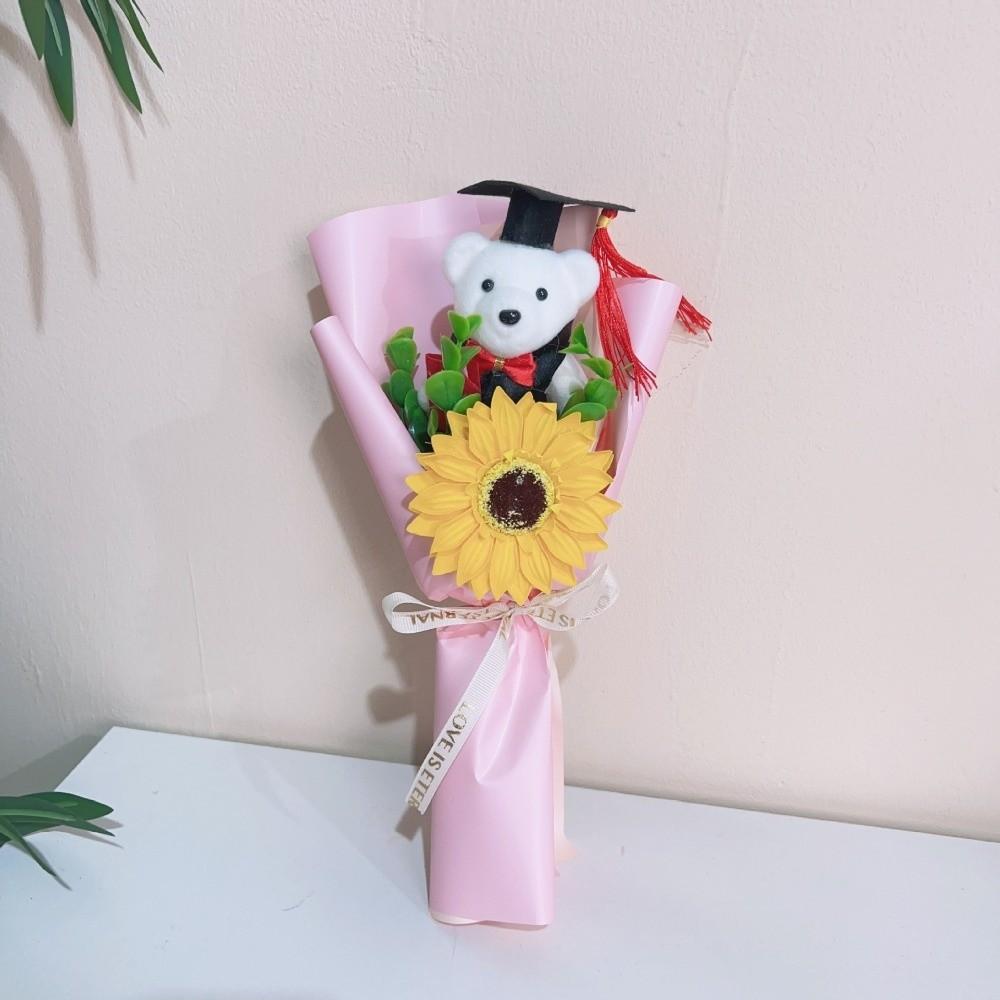 Nuovo Bouquet Orsetto Girasole Dr.Orso Bouquet di Laurea Orsetto Amorevole Regalo