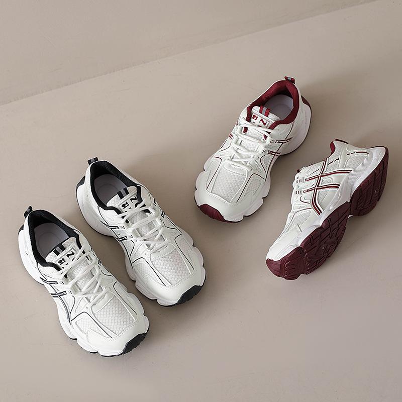 Platform dad shoes women's 2025 autumn new breathable mesh niche versatile casual student running sneakers