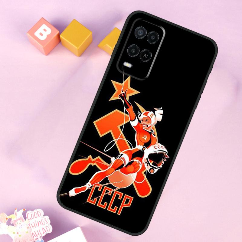 Vintage USSR CCCP Case For Oppo A6 A5 Pro A15 A16 A76 A96 A17 A57 A98 A58 A78 A18 A38 A54 A74 A94 A40 A60 A80