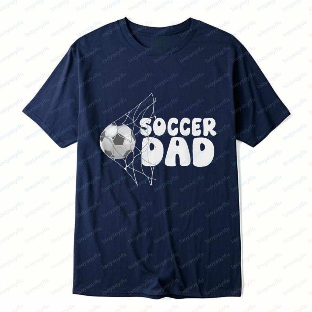 Soccer Dad TShirt Homme Fun Goal Net Design Casual Cotton Tee Sports Events Fan Vintage Classic Fashion Trend Mens Clothing