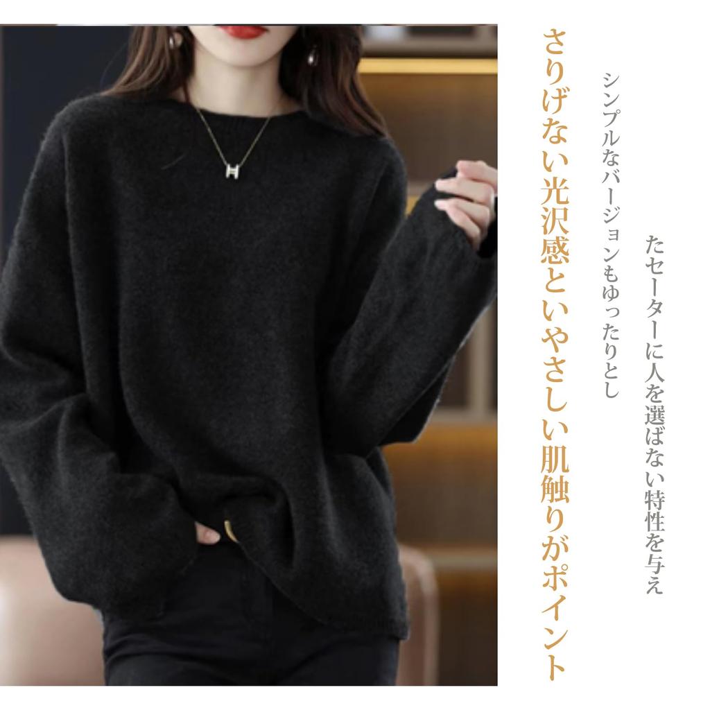 NONELECEDOLE Knit Long Round Loose Solid Perfect for and Women's Sweater, Sleeve, Neck, Thick, Fit, Color, Simple, Soft, Slimming, Warm, Casual,