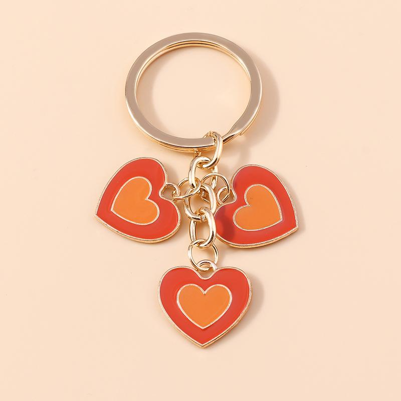 Pretty Enamel Flower Keychain Charms Sakura Key Ring Pendant for Car Key Holder Women Girls Handbag Decor DIY Jewelry Gifts