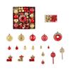 Shaped Christmas Ornaments Set of 80 - Painted Hanging Ball Decorations for Holiday Tree