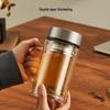 Double-Layer Glass Tea Infuser Mug with Handle