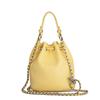 New Disney Synthetic Leather, Textile Mosaic Bucket Bag, One Shoulder Handbag Women's Yellow BMK-72631