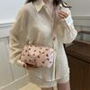 Korean Style Girls Shoulder Bag In Canvas With Zipper Closure For Streetwear