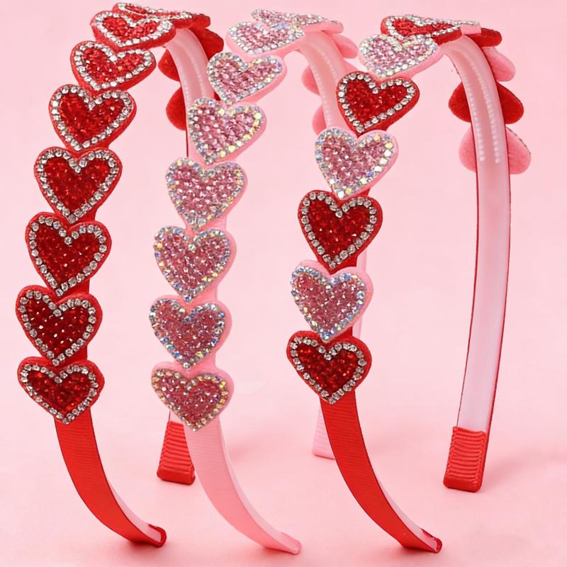 Sprankelende Hartvormige Strass Hoofdband Schattig Valentijnsdag Thema Haaraccessoire Voor Leuke Haardracht Perfect Cadeau Voor Vrouwen